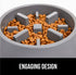 GORILLA GRIP Patent Pending Slow Feeder Dog Bowls - Interactive Puzzle Toy for Dogs and Cats, 2 Cup, Gray