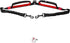 Pet Dreamland Dual Dog Leash Coupler, No Tangle Swivel for Walking Two Medium Dogs - Black & Red