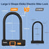 Heavy Duty Bike Locks - Anti Theft Combo U Lock with 4-Digit Resettable Combination and 5Ft Steel Cable