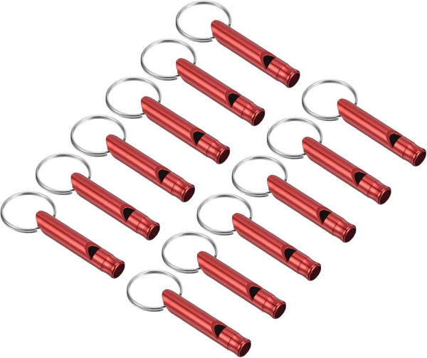 PATIKIL Emergency Whistles, 12 Pack Safety Whistle with Keychain, Loud Sound Outdoor Survival Whistle for Camping