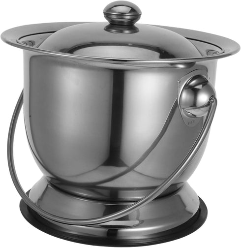 Capacity Adult Potty Chair Stainless Steel Pee Bucket for Seniors Females Lid