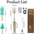 5-in-1 Long Handle Electric Bottle Brush Cleaner and Straw Cleaning Brush with Removable Brush Head, Multi-Function