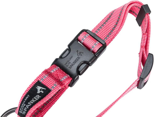 EXCELLENT ELITE SPANKER Reflective Dog Collar, Classic Breathable Nylon Adjustable Pet Collar for Small Medium Large