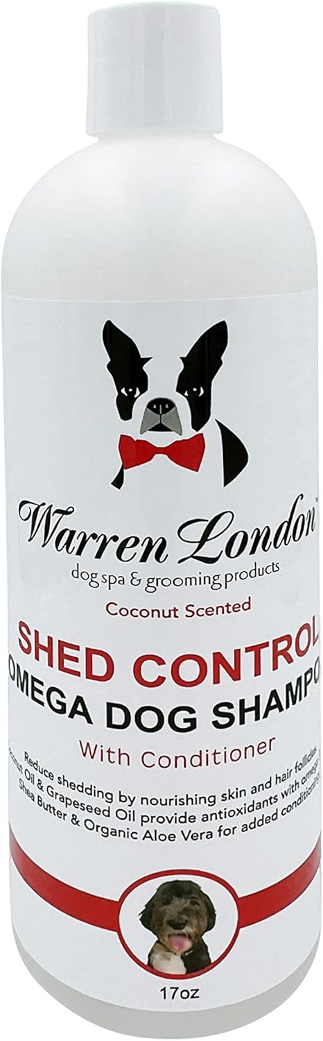 Warren London Shed Control Dog Shampoo for Shedding | 2-in-1 Dog DeShedding
