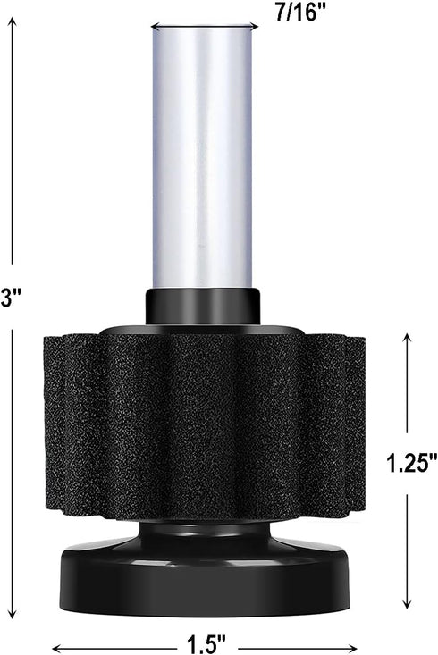 AQUANEAT Mini Aquarium Sponge Filter, Quiet Bio Foam Filter with Airline Tubing, for Fish Tanks up to 2Gal