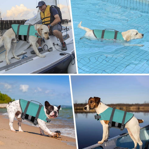 Doglay Dog Life Jacket, Adjustable Puppy Life Vest for Swimming Boating with Reflective Stripes, Superior Buoyancy for