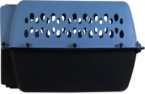 Petmate Pet Porter Fashion Dog Kennel, 26", Parisian Blue & Black, for Pets 20-25lbs, Made in USA