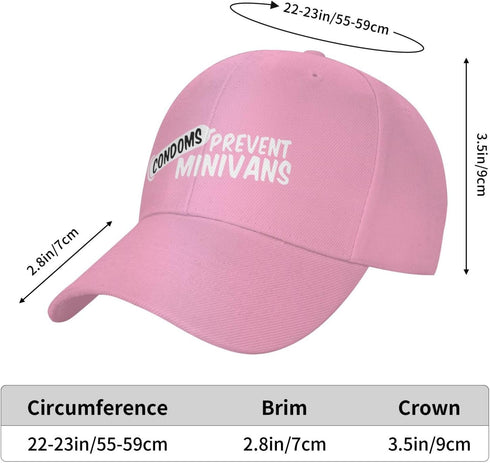 WUTUGY Condoms Prevent Minivans Classic Dad Hat Adjustable Outdoor Baseball Cap Trucker Hats Women Men
