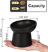 Elevated Cat Bowl Black, Tilted Angle Ceramic Food and Water Bowls for Cats and Small Dogs, 8 Ounces