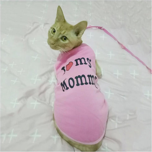 3 Pack Dog Shirt for Small Dog Boy Girl Puppy Clothes - Love Mommy I Love My Daddy Summer Shirt, Soft Breathable Pet