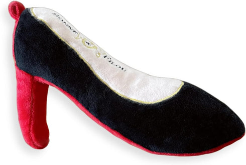 Bonne et Filou Red High Heel Plush Squeaky Dog Toy, Durable Chew Toy for Small and Medium Dogs