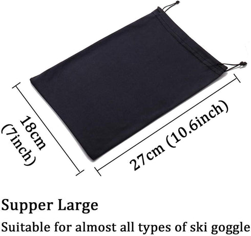 Ski Goggle Bag, Soft Micro-Fiber Protective Storage Case Sleeve, 4PCS Protection Bags for Snow Goggles Ski Mask