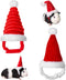 2 Pieces Guinea Christmas Hat - Adjustable Elastic Band Santa Claus Cap for Small Animal Christmas Party Decor