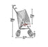 15 Pet Gear Travel Lite Plus Stroller, Compact, Easy Fold, No Assembly Required, Large Wheels for Cats and Dogs up