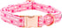 Lionheart glory Valentine's Day Dog Collar, Pink Hearts Adjustable Heavy-Duty Collars for Small Cute Female Pets