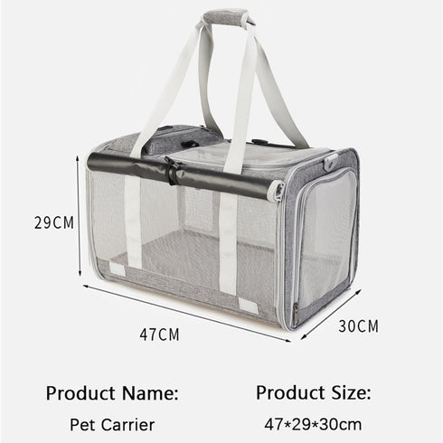 XhuangTech Pet Carrier, Airline Approved Travel Bag, Collapsible Soft-Sided Dog Kennel for Small Medium Pets