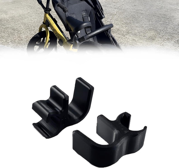 Generic One-Hand Clip Balance Bike Holder for Strollers, Compact Mount for Toddler Gear,
