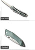 Folding Pocket Knife, Stainless Steel Blade 8cr13mov, Lightweight Aluminum Handle, Safety Liner-Lock