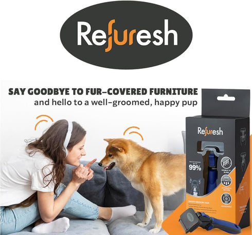 Small, Red Deshedding Brush for Short Hair Dogs, Cats & Pets - Lightweight Grooming Brush for Shedding & Deshedder