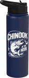 Salmon Fishing Gear Chinook at the Hook Salmon Fishing Stainless Steel Insulated Water Bottle