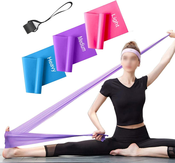 Resistance Bands Set, 3 Pack Professional Latex Elastic Bands for Home or Gym Upper & Lower Body Exercise