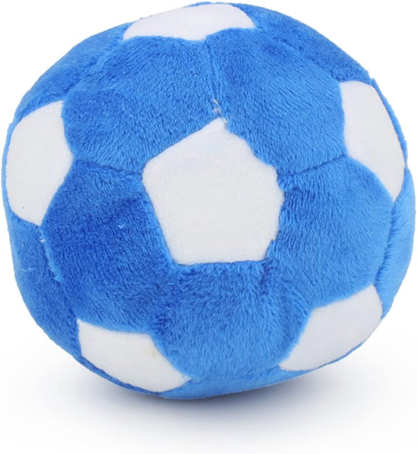 Chewable Plush Football Dog Toy, Soft Squeaky Ball for Small and Medium Breeds, Birthday Gift