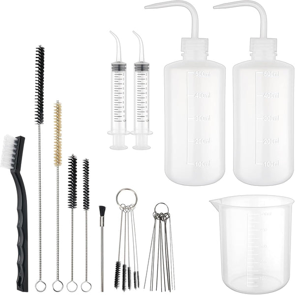 26 Pcs Spray Gun Cleaning Kit, 2 Pcs Bottle and 21 Pcs