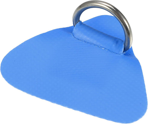 X AUTOHAUX 4 Pcs D Ring Patch - PVC Stainless Steel Triangle Shape D Ring Pad for Inflatable Boat Kayak Canoe