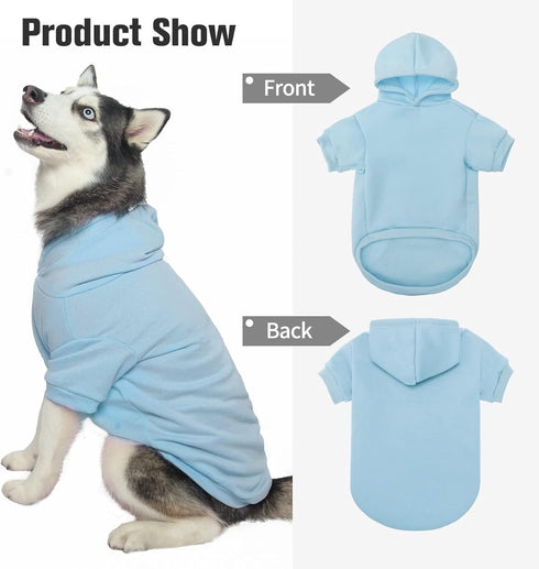 BINGPET Dog Hoodies - Fleece Lined Fall Sweatshirt for Small Medium Large Dogs & Cats - Soft Warm Sweater