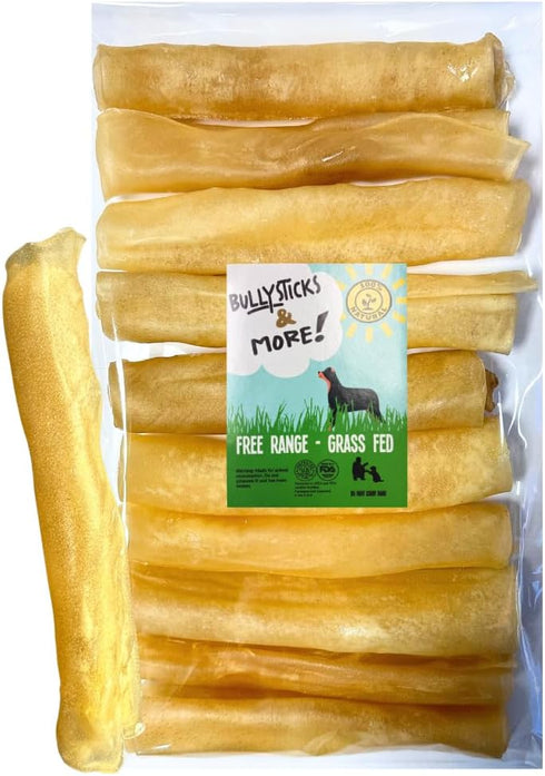 BULLYSTICKS & MORE 6 Inch Beef Collagen Rolls for Dogs (Regular Size
