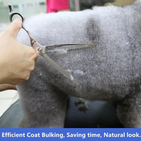 23 Teeth,7.0 Inch,80% HASHIMOTO Straight Eraser Dog Grooming Scissors, Thinning Rate,Light Weight, Designed for Bulking