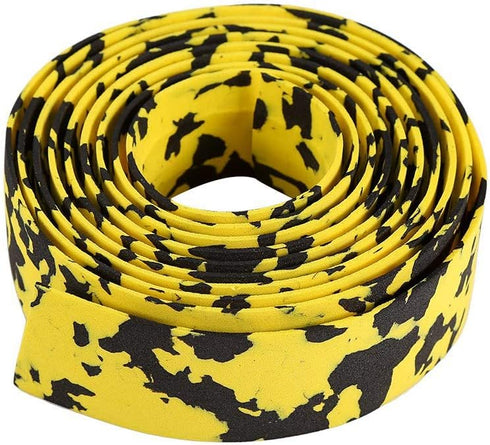 Handlebar Tape - 2Pcs Fade Resistance Bike Reflective Grip Wrap Tape with 2 Bar Plugs