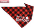 Dog Birthday Bandana Scarf with Cute Bling Hat - Pet Party Supplies for Small Medium Large Dogs (Red)