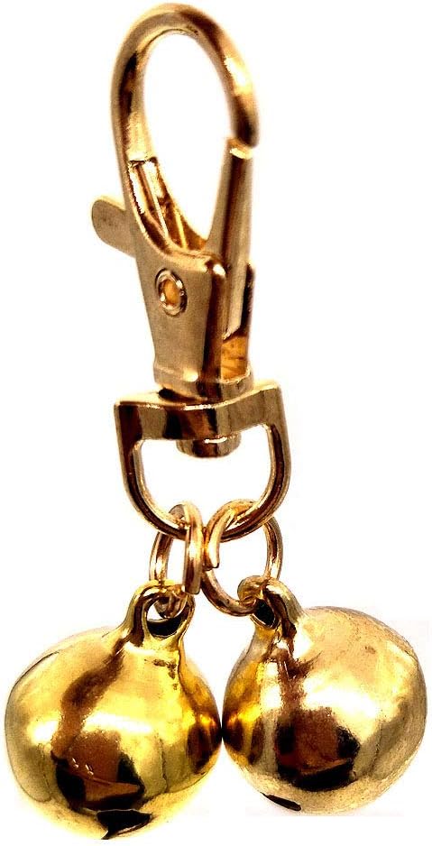 DIY Pet Bells 304 Stainless Steel Dog Bells, 4 pcs Gold and Silver Bell Training Charm Pendants
