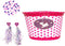 Little Jupiter Unicorn Bike Basket with Streamers & 36pc Star Spoke Decoration Set for Girls