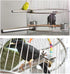 Bird Perch Stainless Steel Stand - Parrot Rod for Grinding Claws, Trimming Beak Nails, Exercise Platform (S)