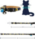 Breakaway Cat Collar with Bells & Kabuki Charm - Adjustable Chirimen Japanese Cat Collar for Kittens and Small Dogs