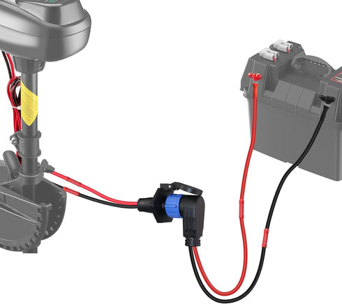 Trolling Motor Plug and Receptacle, 12V/24V/36V/48V 8 Gauge 2-Wire Compatible with Minn Kota Marine Boat, Waterproof