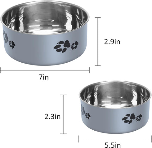 Dog Crate Water Bowl - 2PCS No Spill Hanging Bowls, Detachable Pet Food Water Bowl with Clamp Holder