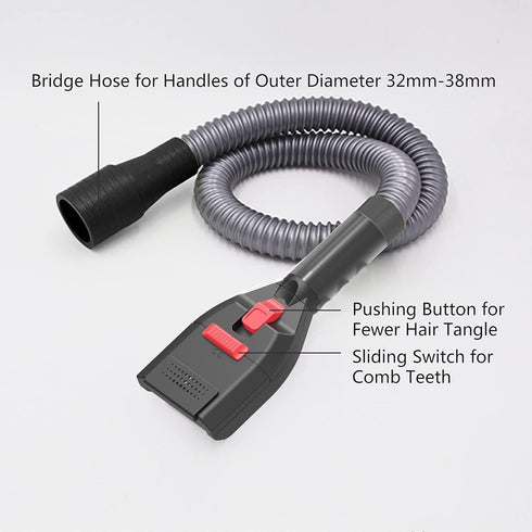 Defurry Pet Vacuum Grooming Brush and Shedding Kit for Dog/Cat Loose Hair, Professional Accessories Remover for Pet's