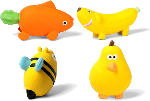 CatYou Dog Squeaky Toys, Safe Latex Chew Molar Toys for Small Medium Dogs