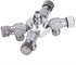 TOPINCN Fish CO2 Splitter Regulator, Aluminum Alloy with 6 Way Outlets for Aquarium