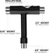 Skate Tool All-in-One, Skateboard Tool, Muti-Function Portable Accessory with T-Type Allen Key & L-Type Wrench