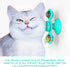 Windmill Cat Toy with Catnip - Interactive Spinning Toy with Suction Cup for Indoor Cats (Blue)