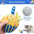 BINGPET Cat Birthday Catnip Toys, Cat Birthday Hat, Bandana and Cake Interactive Plush Kitten Chew Toys