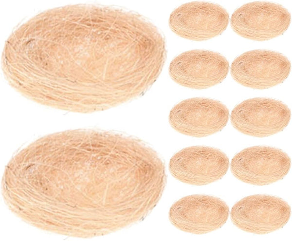 Hemoton 12pcs Faux Bird Nest Decorative Ornaments for Crafts Landscape Photography Props