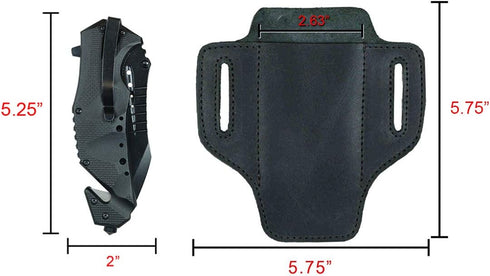 Hide & Drink Leather Tactical Knife Holster, Multitool Holder for Camping & Outdoor Accessories
