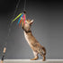 Molain Cat Wand Toy Replacement Refill - 12 Pcs Furry Tail Worm with Bell for Interactive Cat Chaser Toys