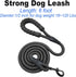 6 FT Black Dog Leash, Strong Rope Heavy Duty with Highly Reflective Threads and Soft Padded Handle for Medium Large
