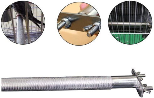 YITON 28Cm 1Pcs Bird Perches Birdcage Stands Bird Perch Parrot Stainless Steel Bird Standing Rod Bird Supplies Teether